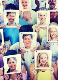 Diversity of Casual People Communication Technology Concept