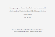 Taxing energy in France: distributive and environmental effects under a Quadratic Almost Ideal Demand System. Thomas Douenne