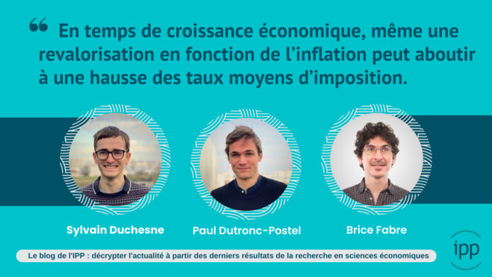 citation "en temps de croissance économique, même une revalorisation en fonction de l'inflation peut aboutir à une hausse des taux moyens d'imposition"