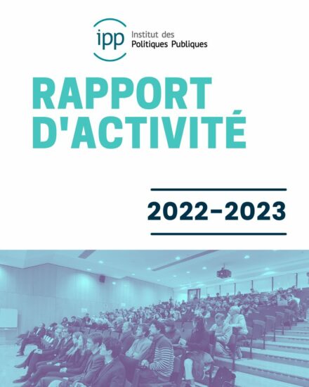 cover of the 2022 2023 annual report - view of the amphitheatre during the budget conference