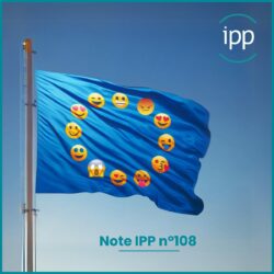 European flag where the European stars are replaced by emojis. note ipp 108 + LOGO